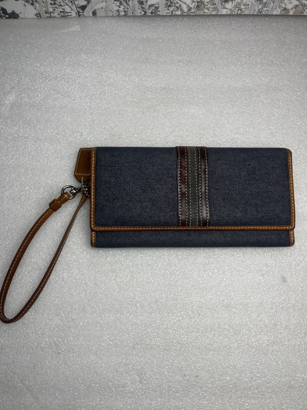 COACH y2k Denim Wallet Wristlet Vintage
